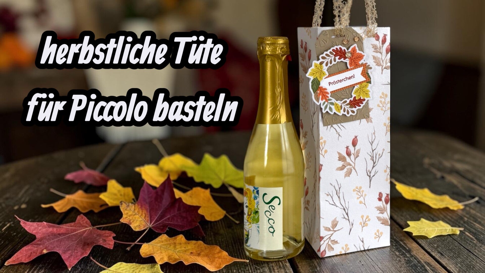 Selbst gebastelte Geschenktüte für einen Piccolo aus Stampin’ Up!