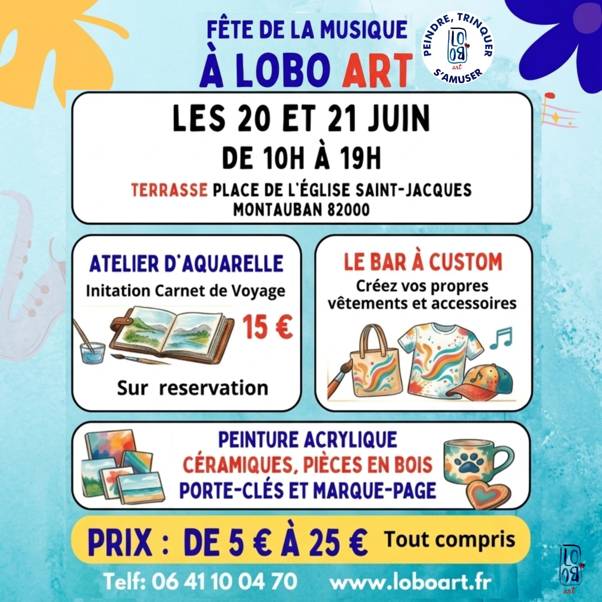 🎵 Événement : Lobo Art fête la Musique ! Adultes & Enfants