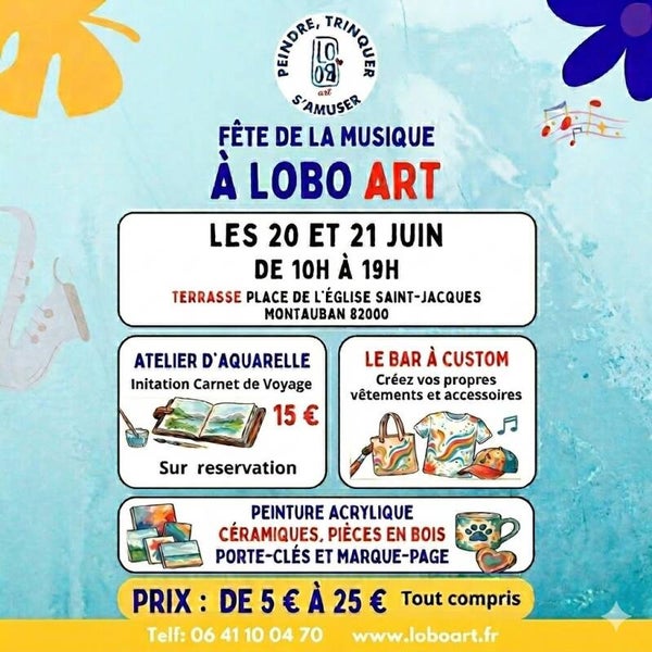 🎵 Événement : Lobo Art fête la Musique ! Adultes & Enfants