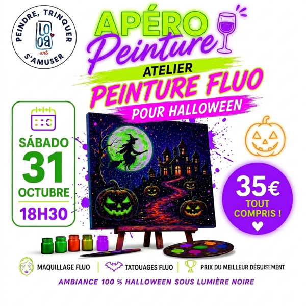 👻 SOIRÉE PEINTURE FLUO – HALLOWEEN🎃