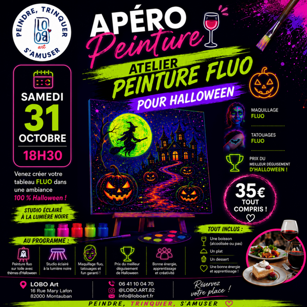 🎃👻✨ APÉRO PEINTURE FLUO – HALLOWEEN ✨🎃