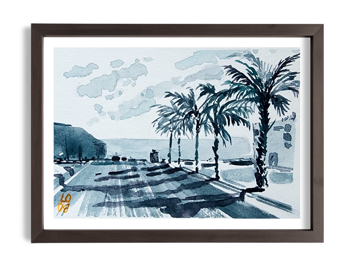 Échappée Tropicale - Aquarelle originale 12 x 16 cm