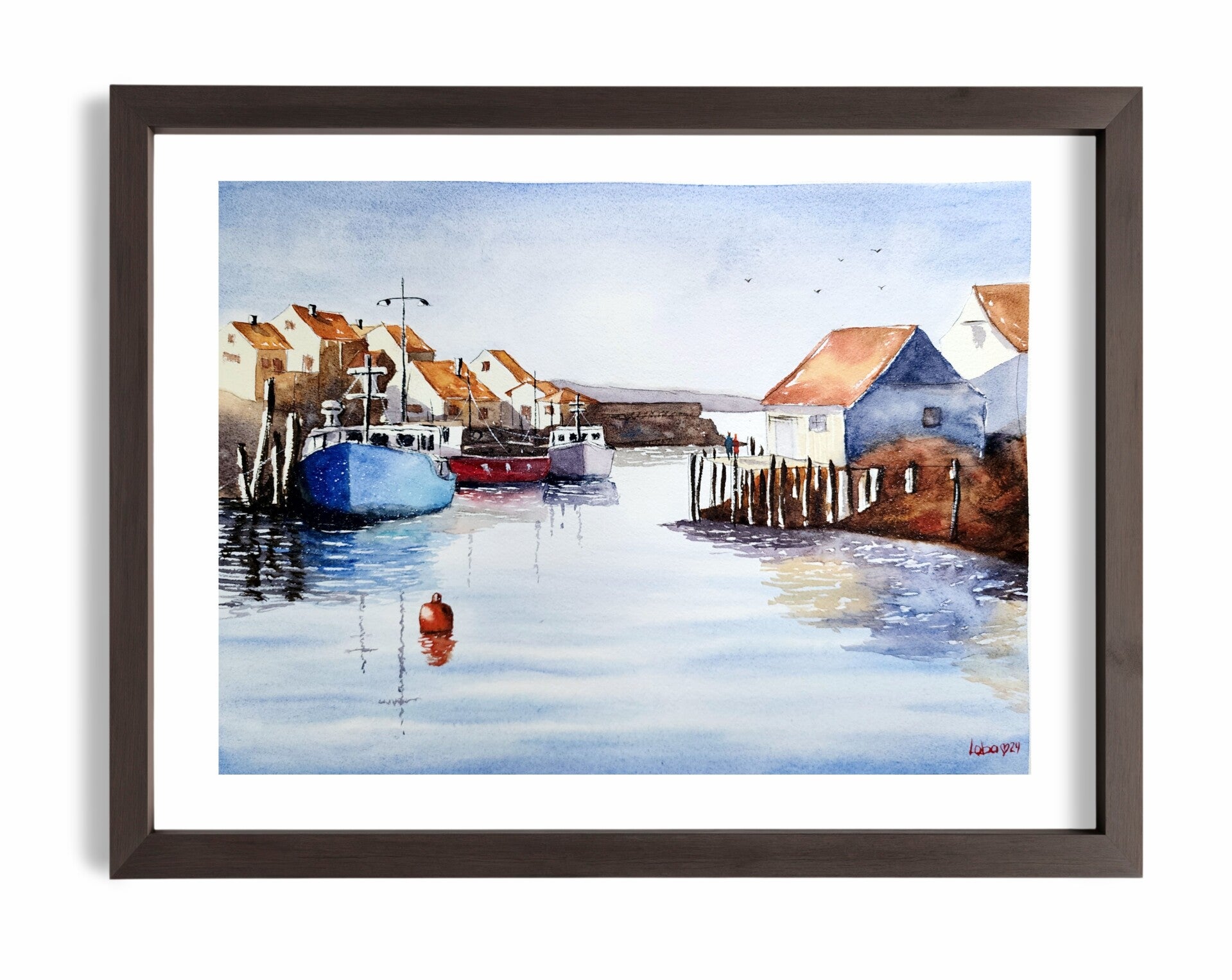 Le Port - Aquarelle originale