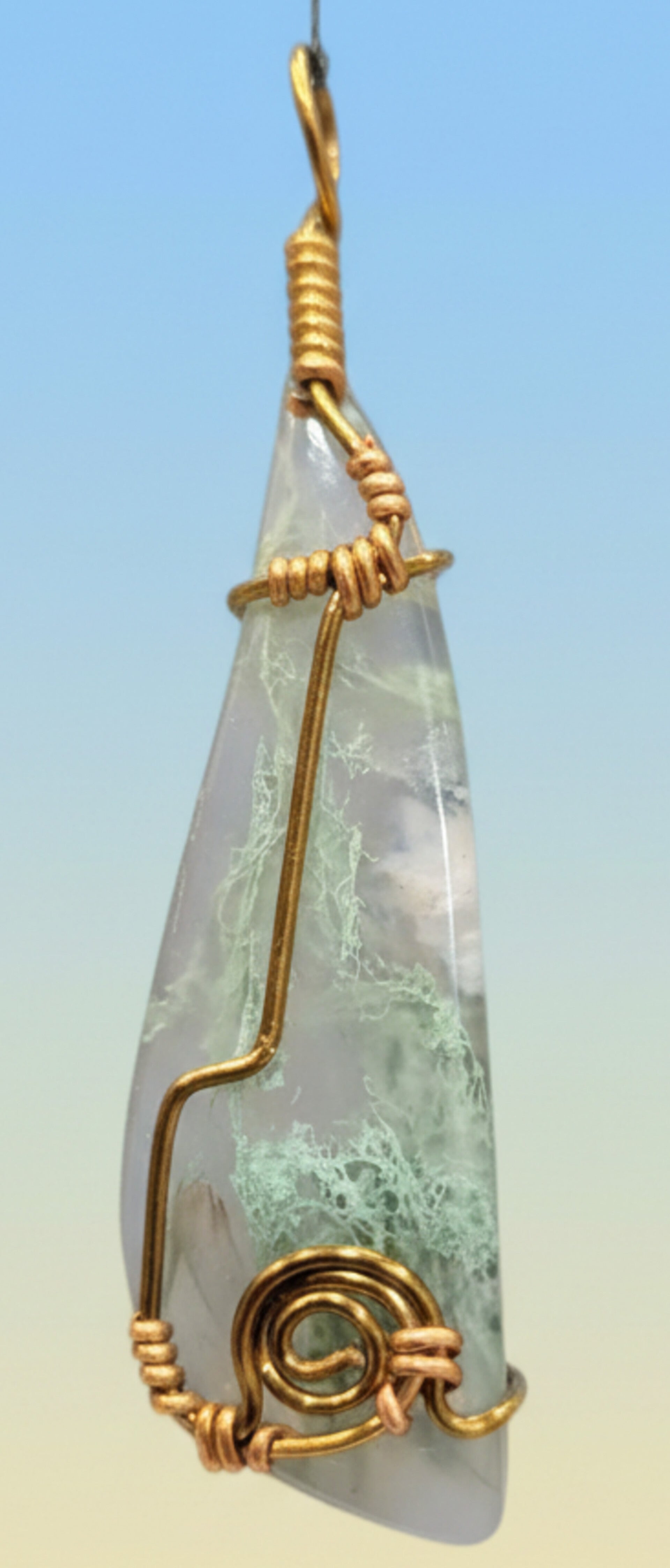 Green Moss Pendant-brass