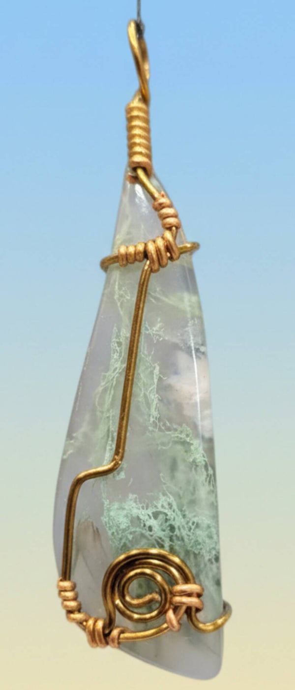 Green Moss Pendant-brass