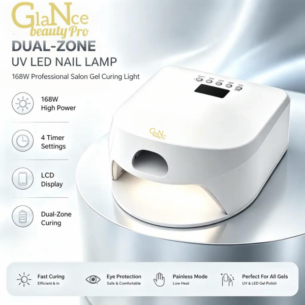 Nuovissima Lampada Glance nails led/uv dual zone 168w
