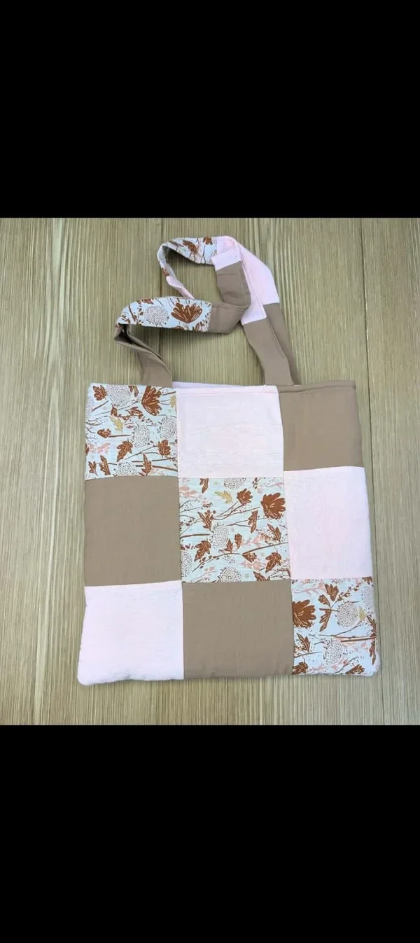 Mini Tote Bag - Rose & beige
