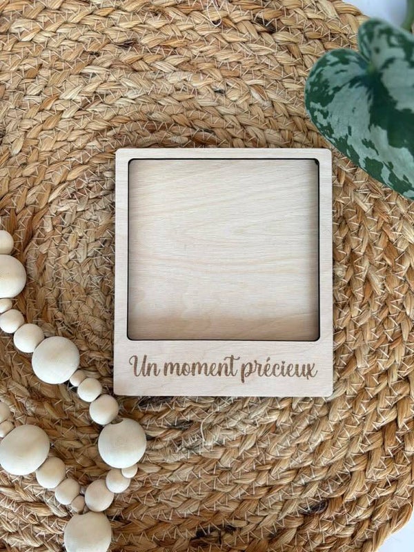 Cadre aimanté en bois - Un moment précieux