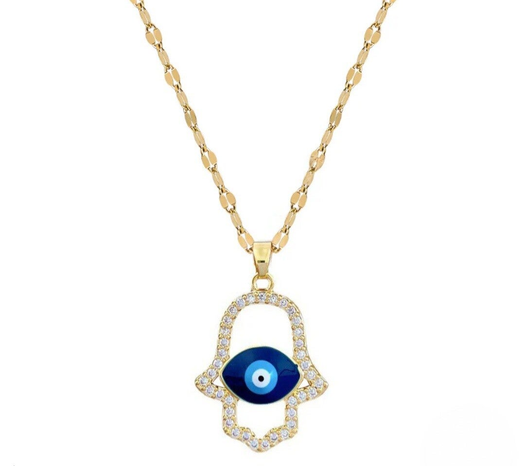 Evil Eye Protection Hamsa ketting