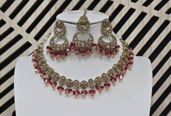 Necklace Set Niya Hot pink