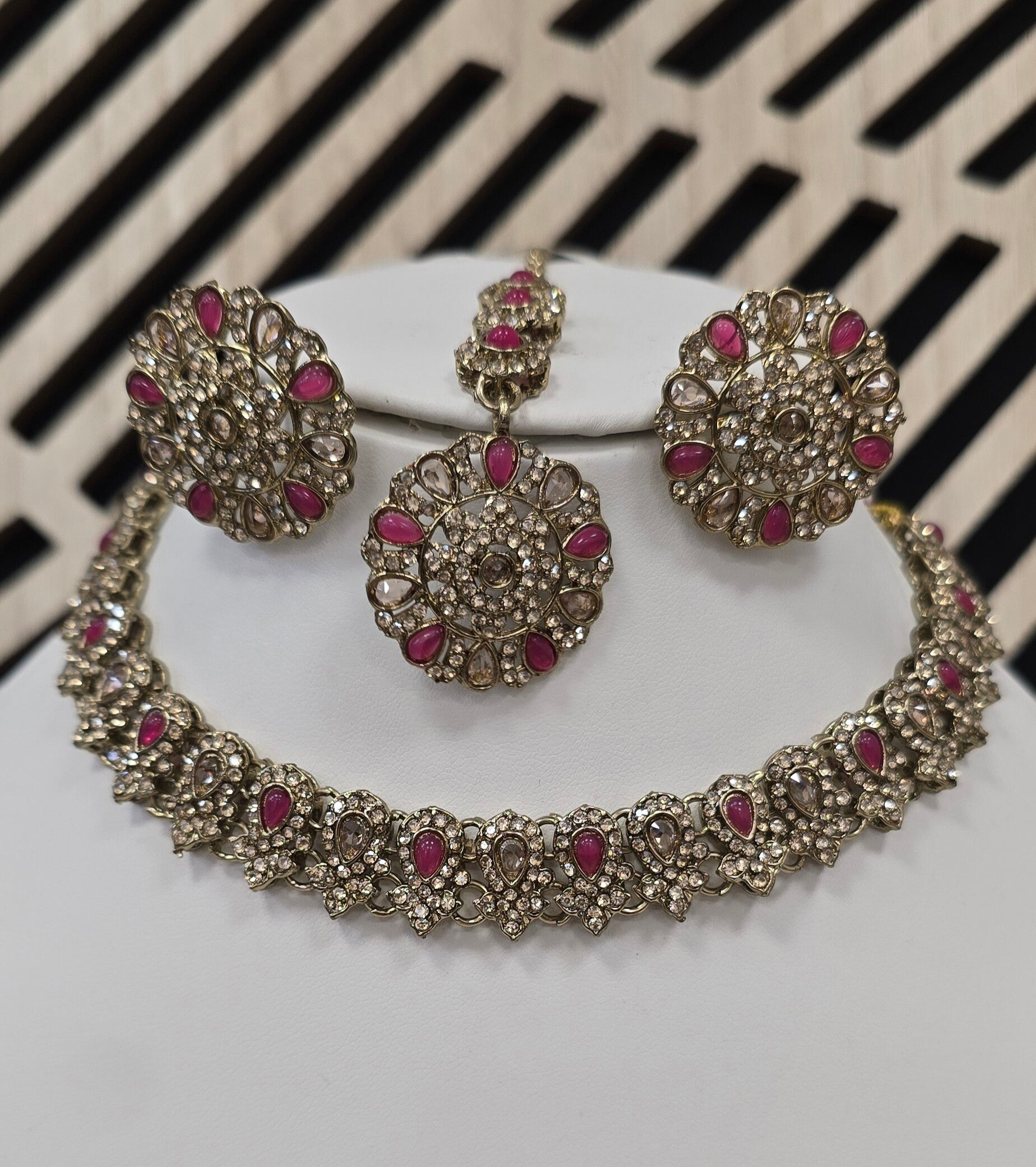 Choker set Jaira Hot Pink
