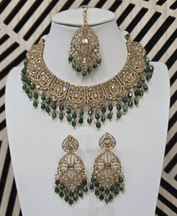 Necklace Set Devi Donker Groen