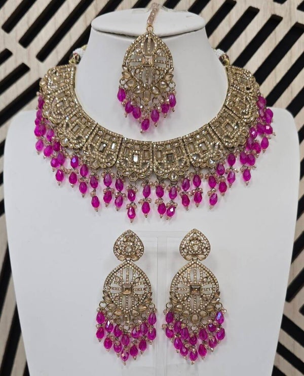 Necklace Set Devi Hot Pink