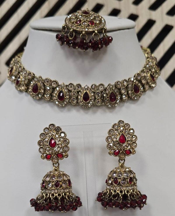 Choker Set Diyara Bordeau