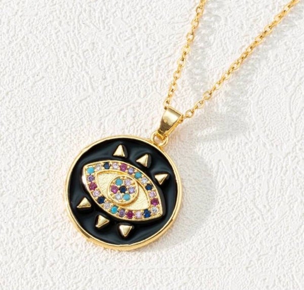 Evil eye black ketting