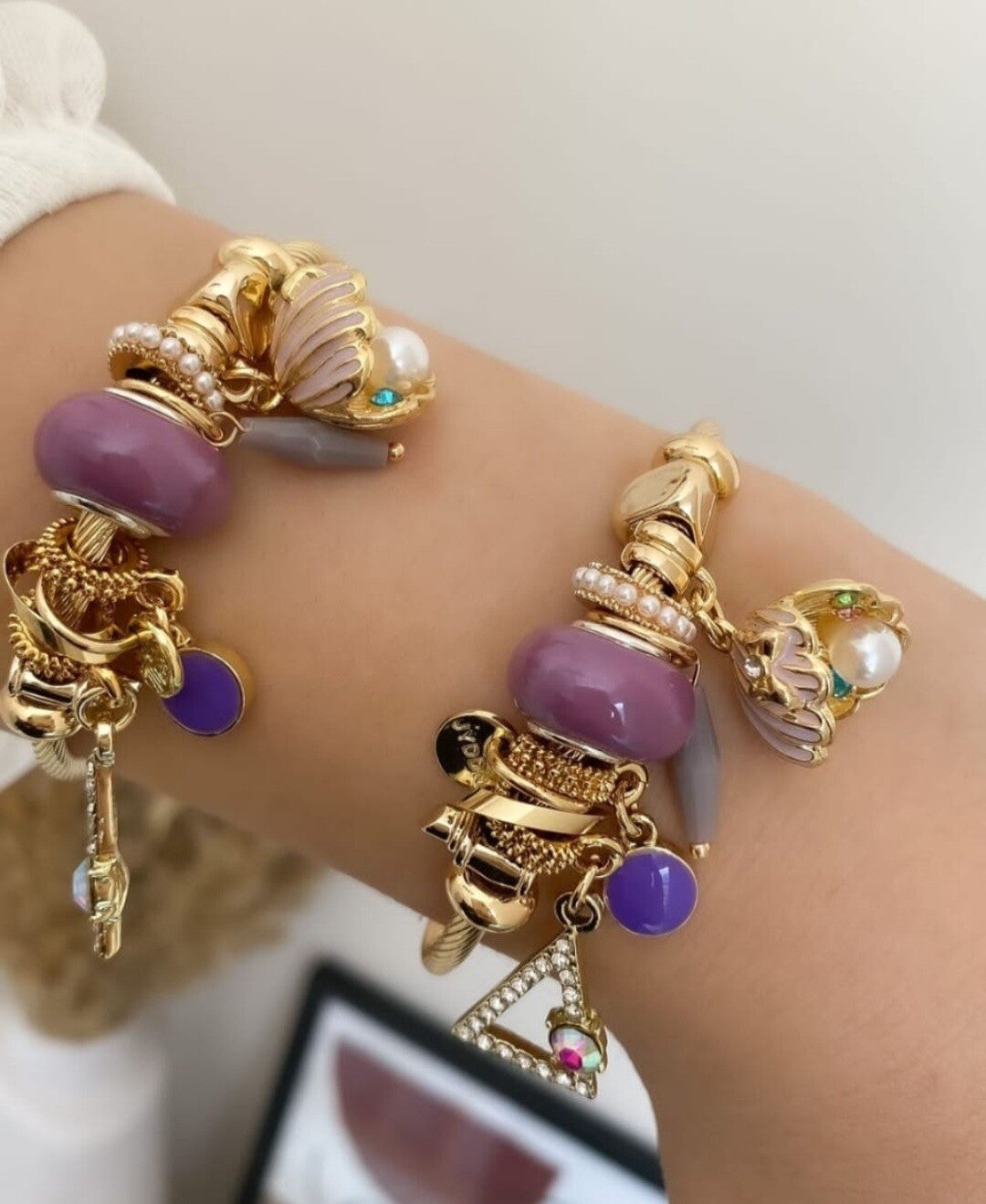 Purple Sea Bedelarmband