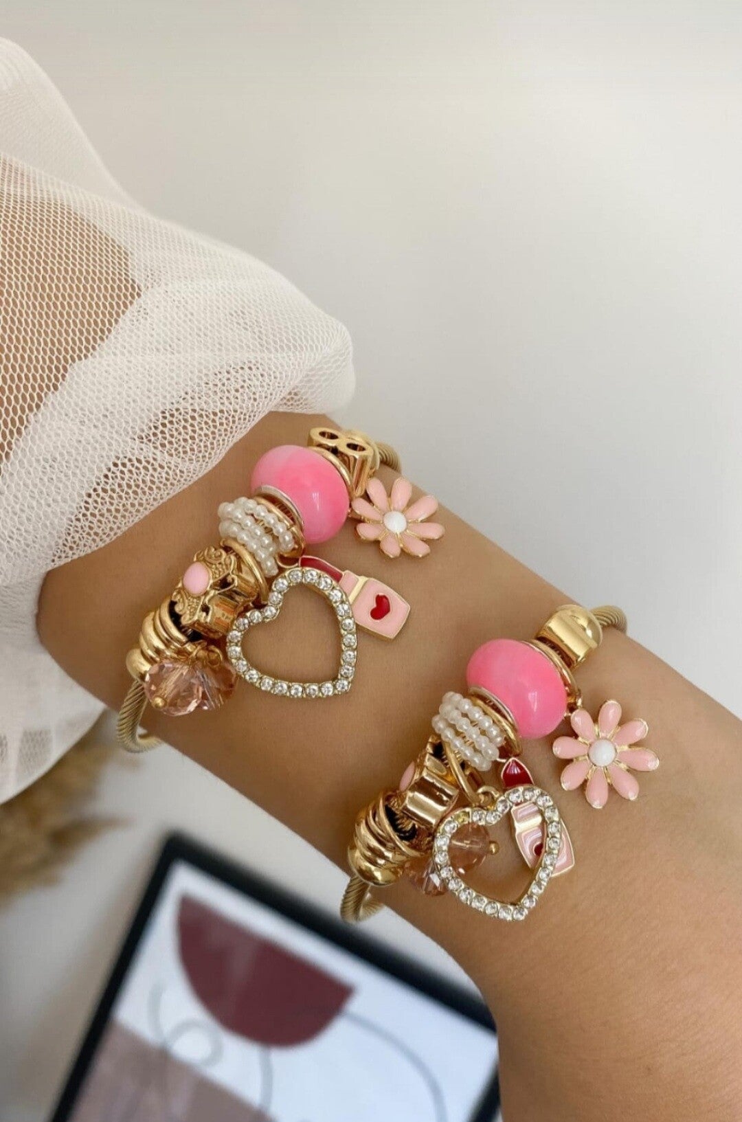 Pink Madeline Bedelarmband