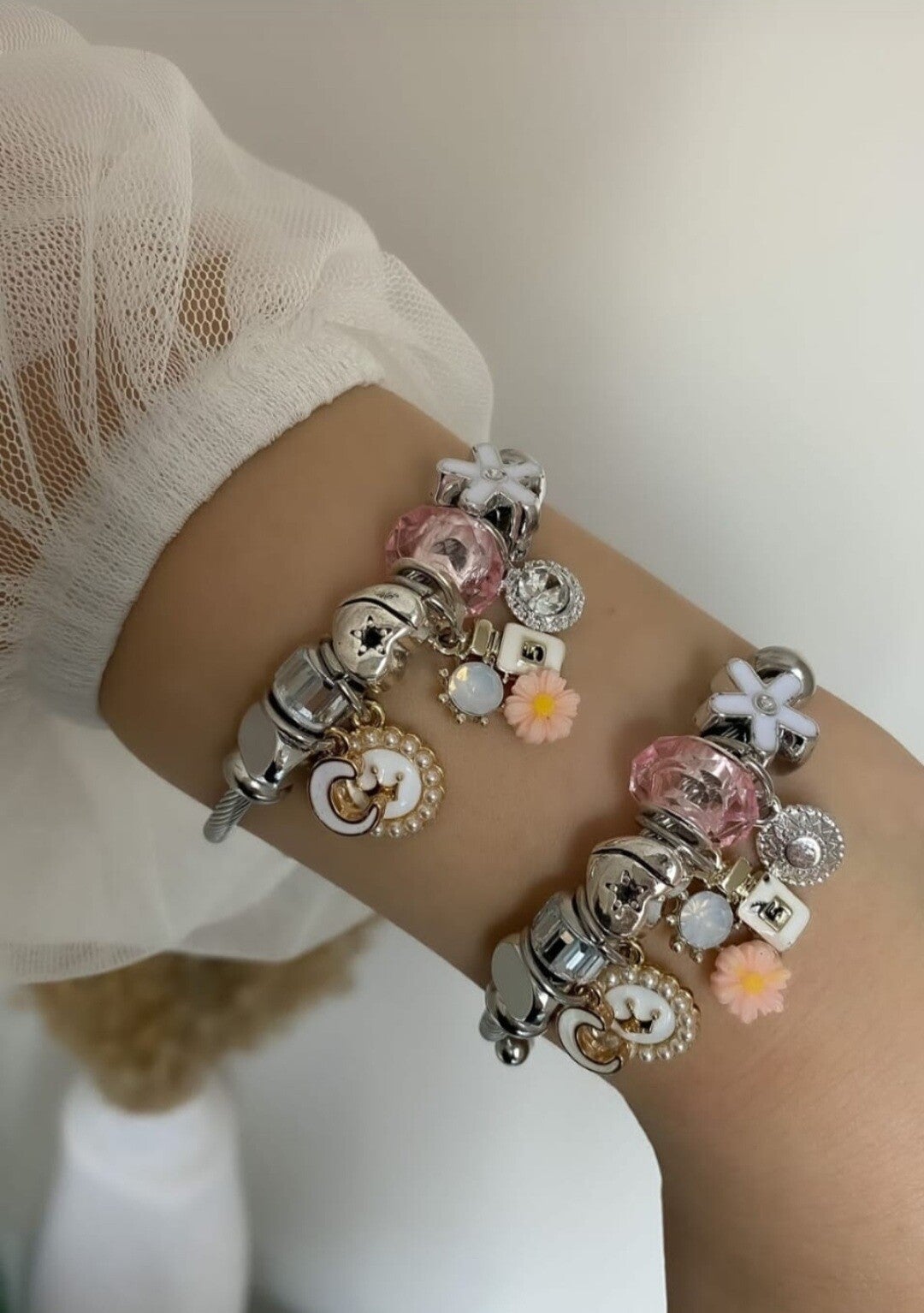 Silver Florine Bedelarmband