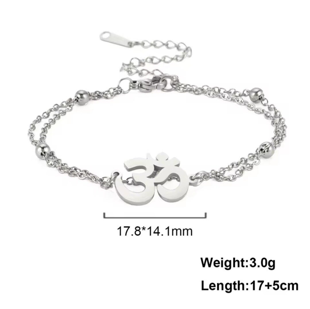 Ohm Layerd Zilver Armband