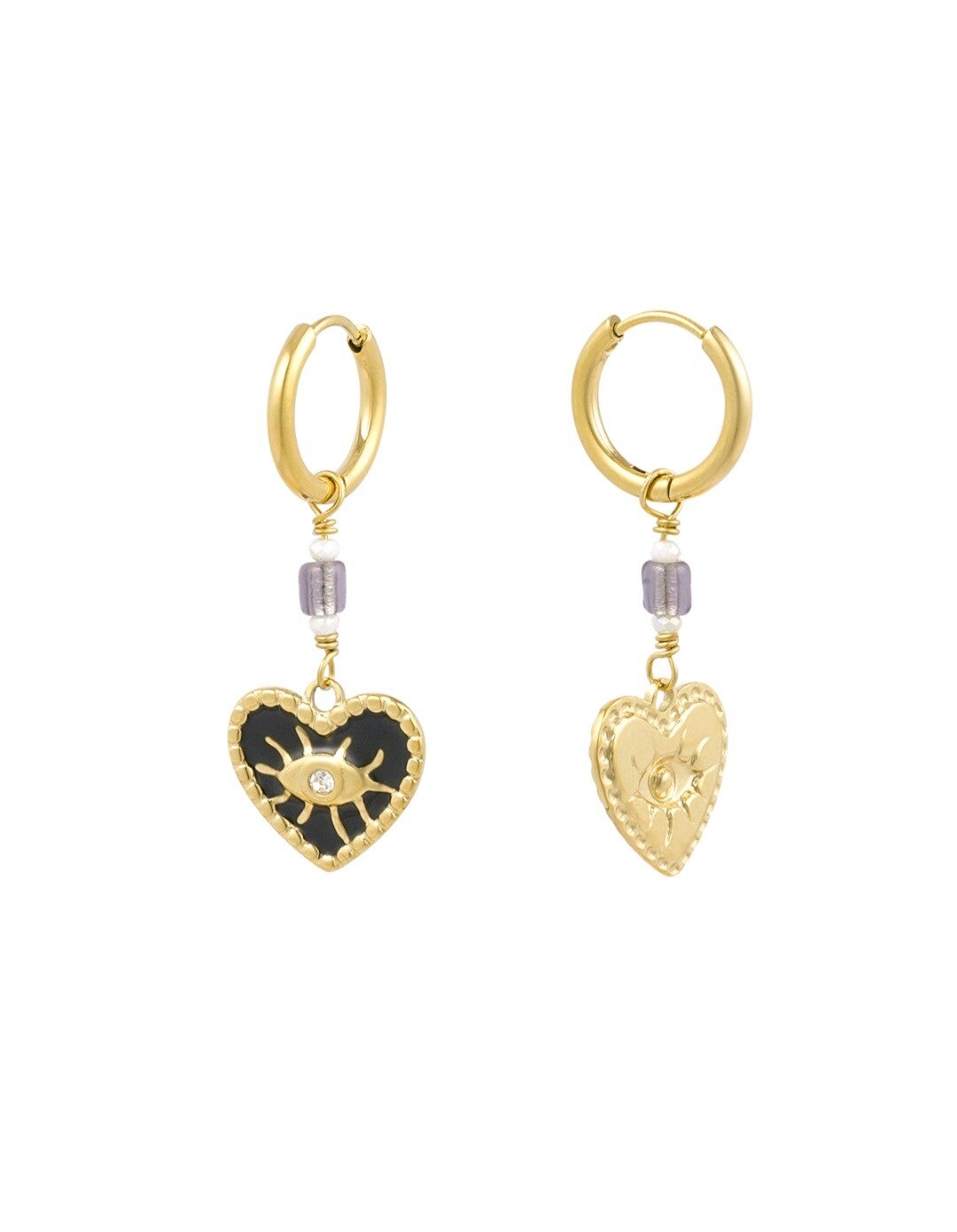 Black Heart Oorbel