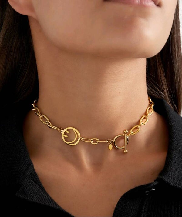 Smiley Choker Ketting