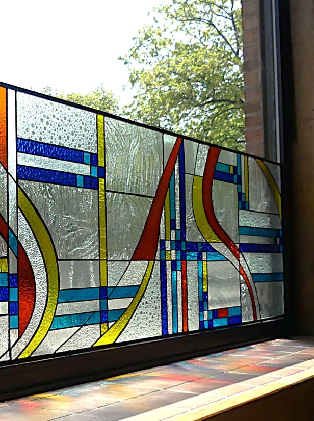Voorzetraam glas-in-lood