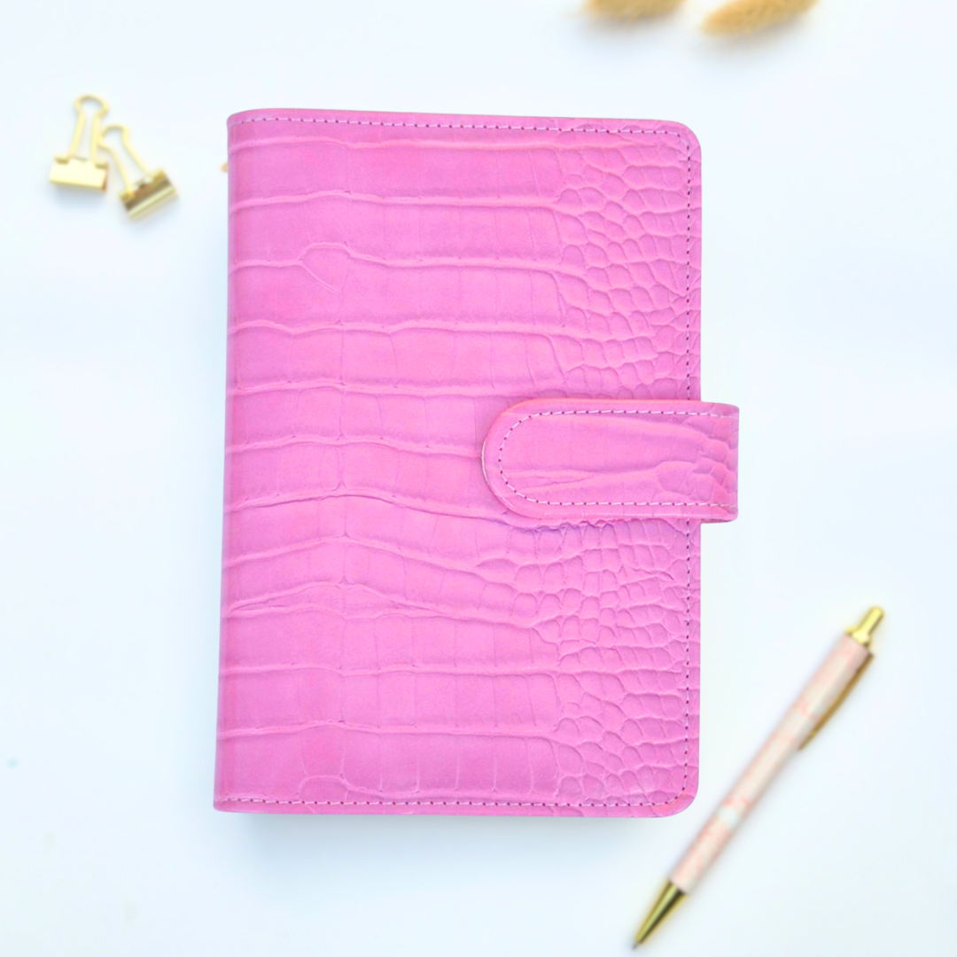 Croco Binder - Old pink  - A6