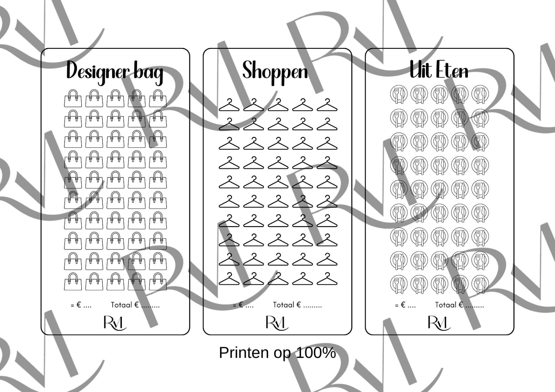 Digitale challenges A6 - Designer bag - Shoppen - Uit eten