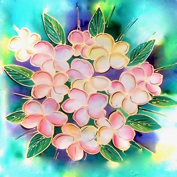 Brillentuch klein Frangipani