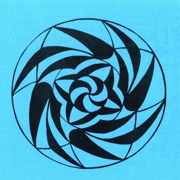 Brillentuch klein Tattoo / Traumfänger blau