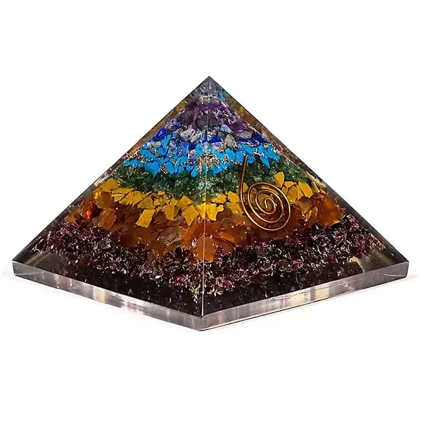 Pyramide d'Orgonite 7 Chakra
