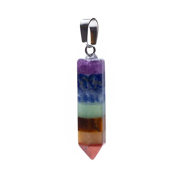 Pendentif 7 Chakra pierres précieuses