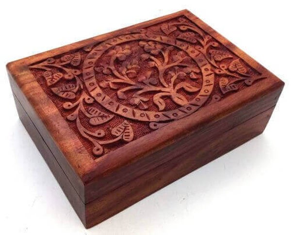 Boîte à Bijoux Bois Arbre de Vie