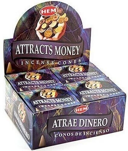 Encens HEM Cônes attire L'argent