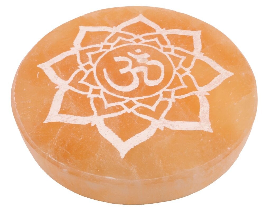 Porte-Encens Sélénite Orange OM 10cm