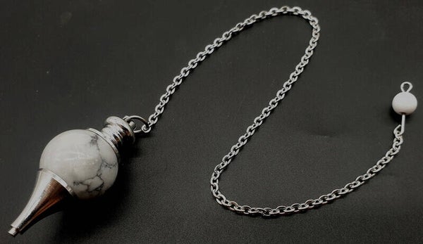 Pendule sphère Howlite 4cm