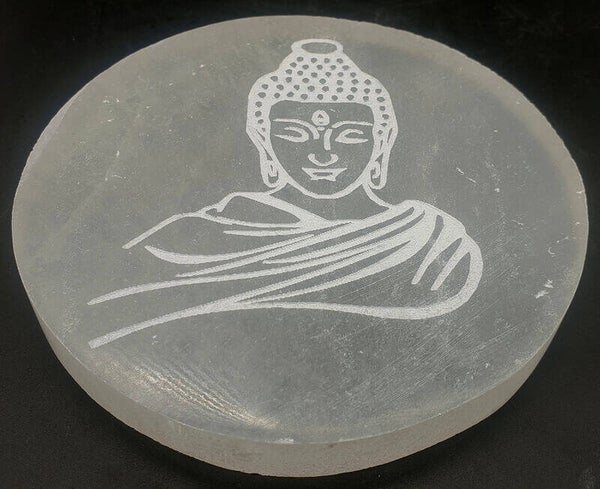 Porte-Encens Sélénite Bouddha 10cm