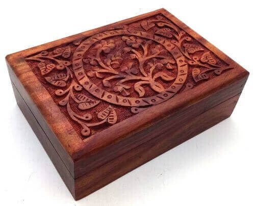 Boîte à Bijoux Bois Arbre de Vie