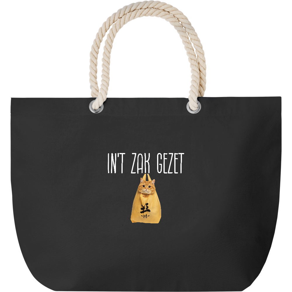 Beach bag met jute details