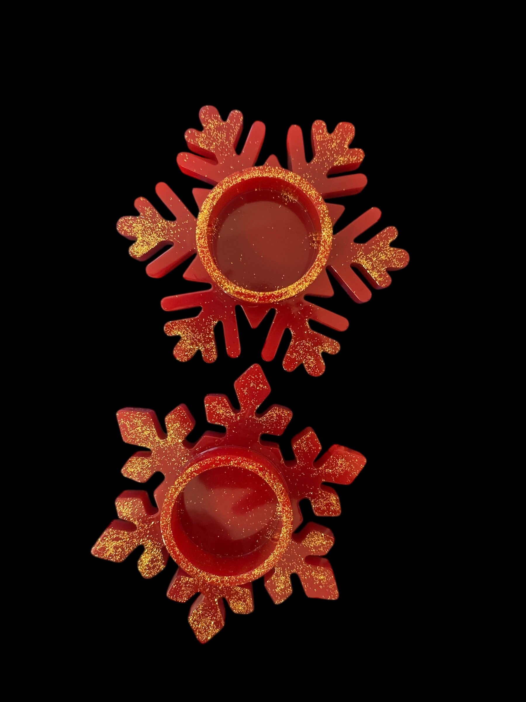 Schneeflocken  Teelichthalter