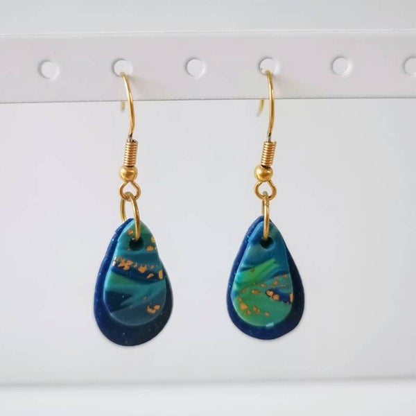 oorhangers blauw-groen