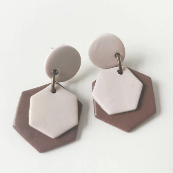 oorbellen beige-bruin