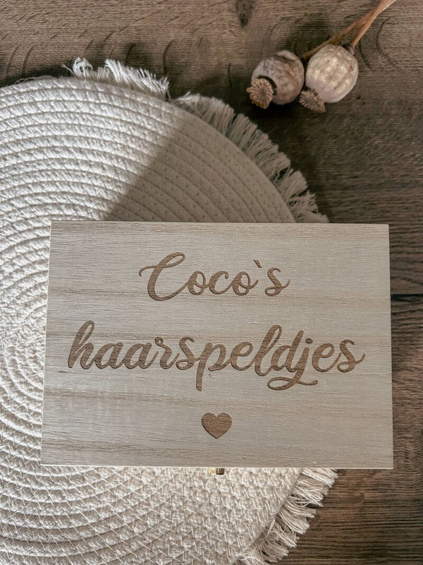 Haarspeldjes Kistje met Naam
