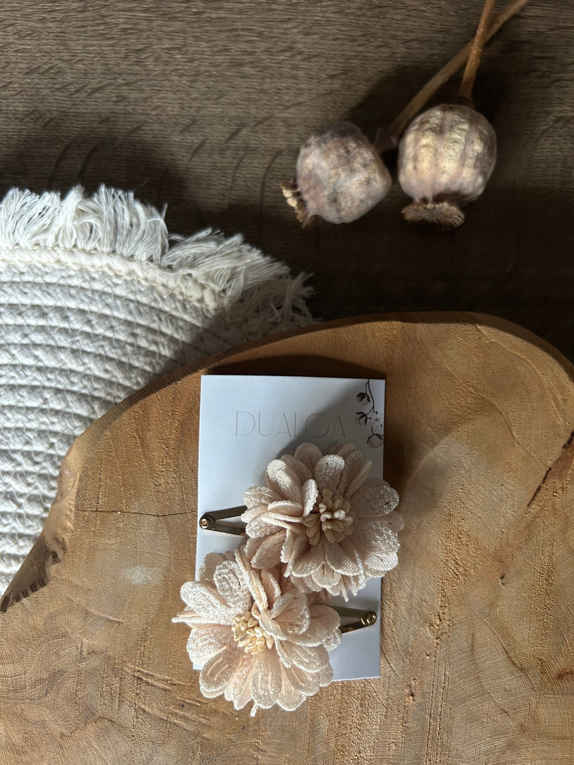 Duo XL bloem Beige