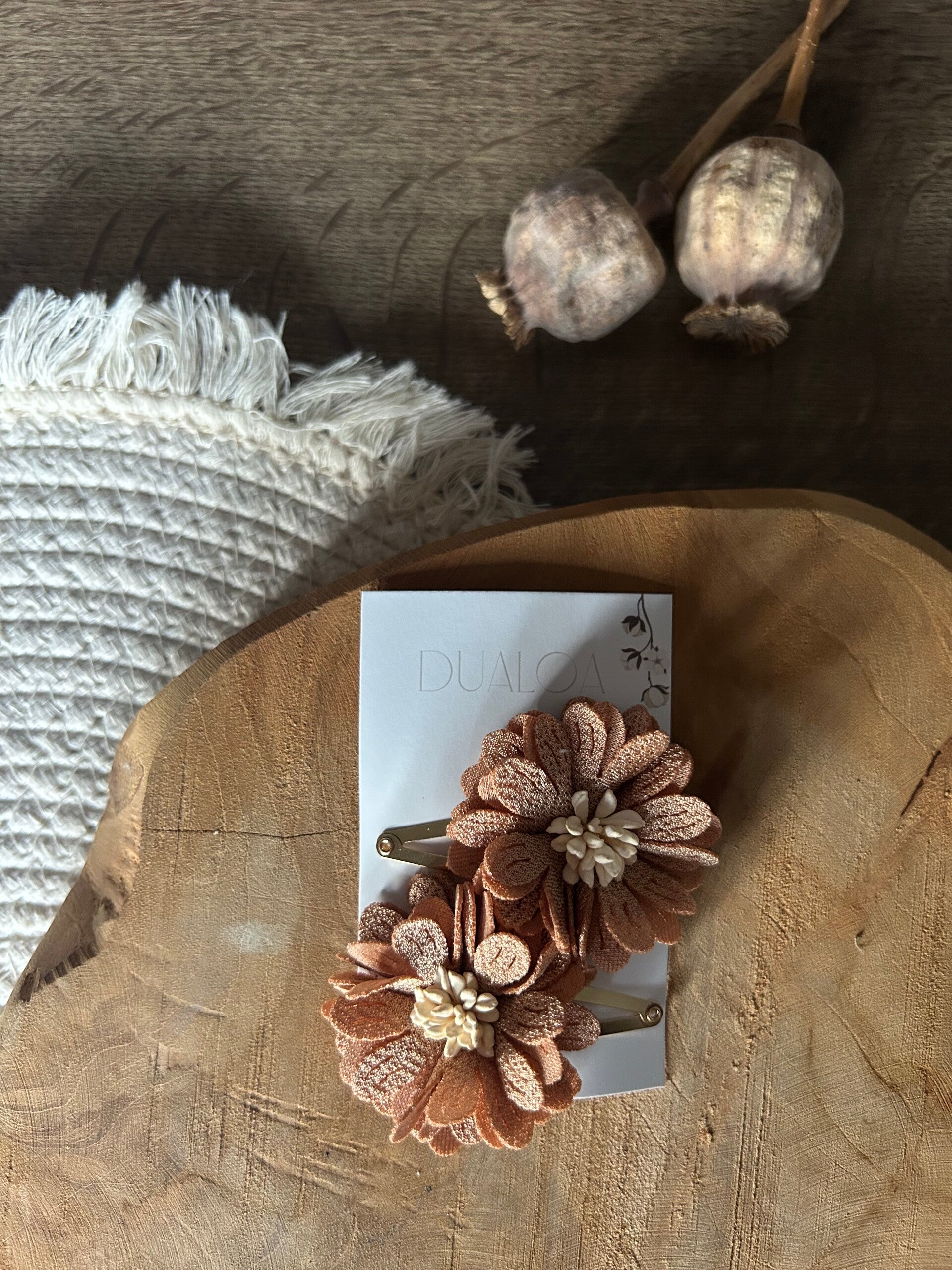 Duo XL bloem Bruin
