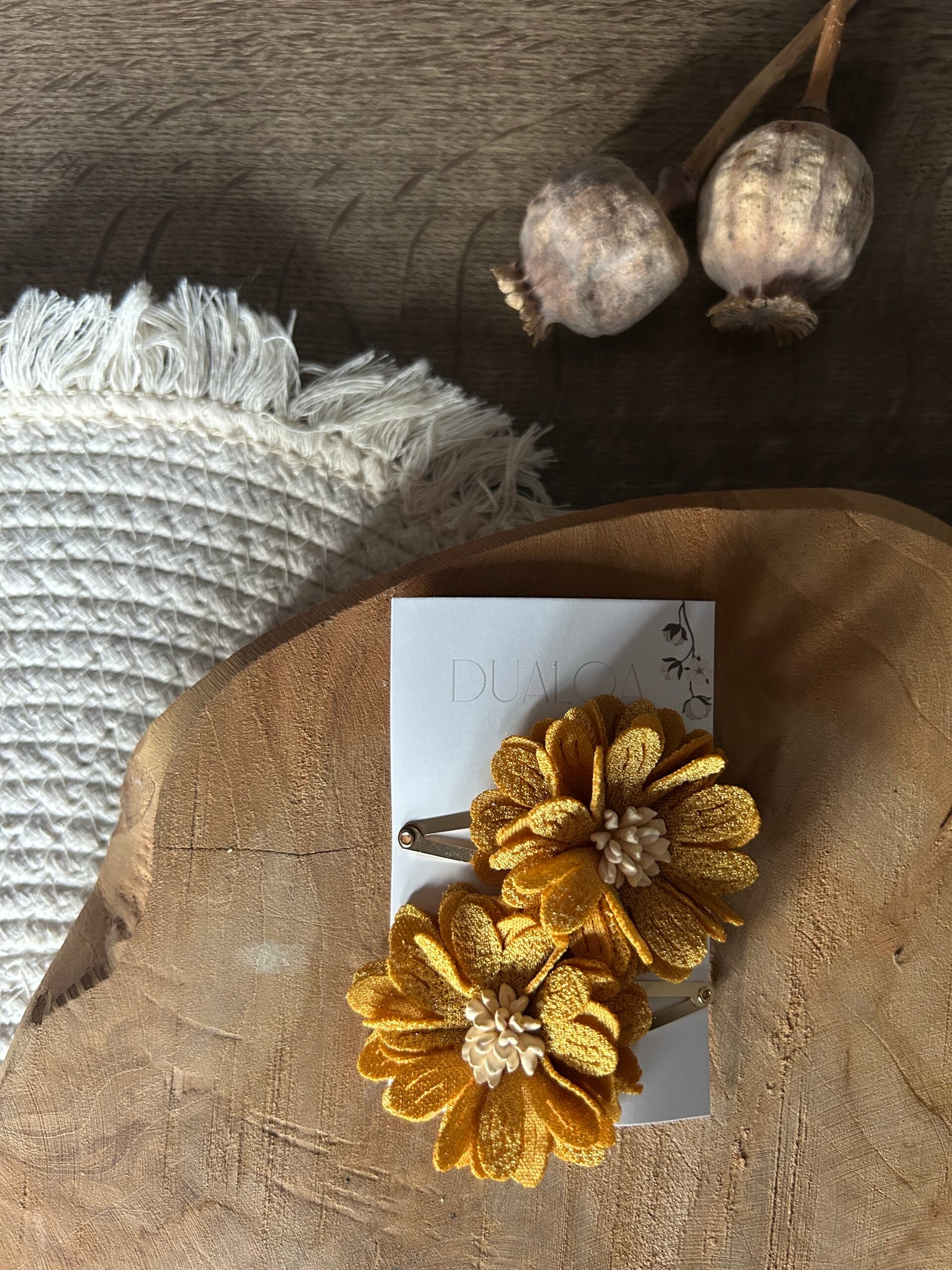 Duo XL bloem Okergeel