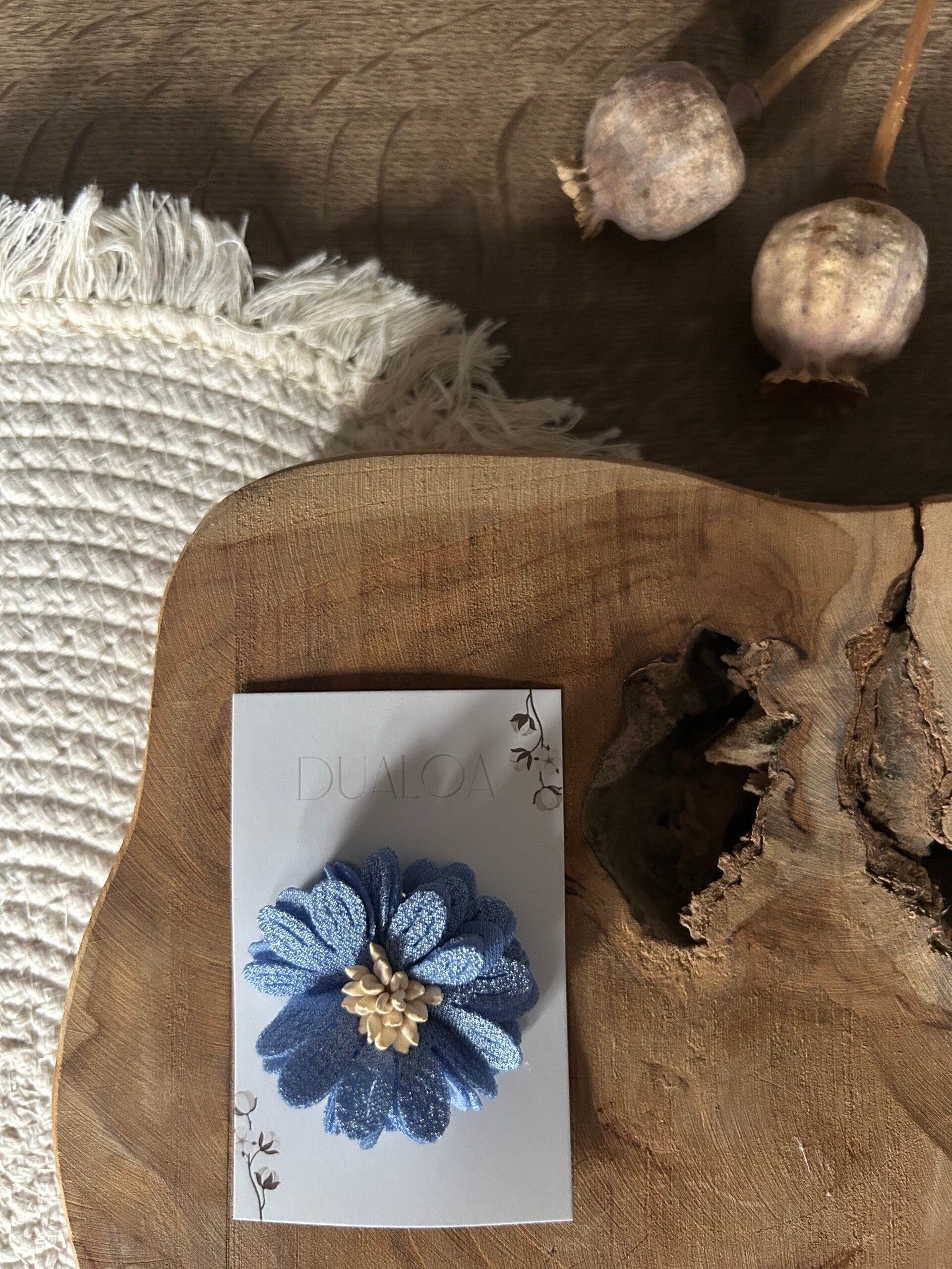 Anti slip XL bloem Ijsblauw
