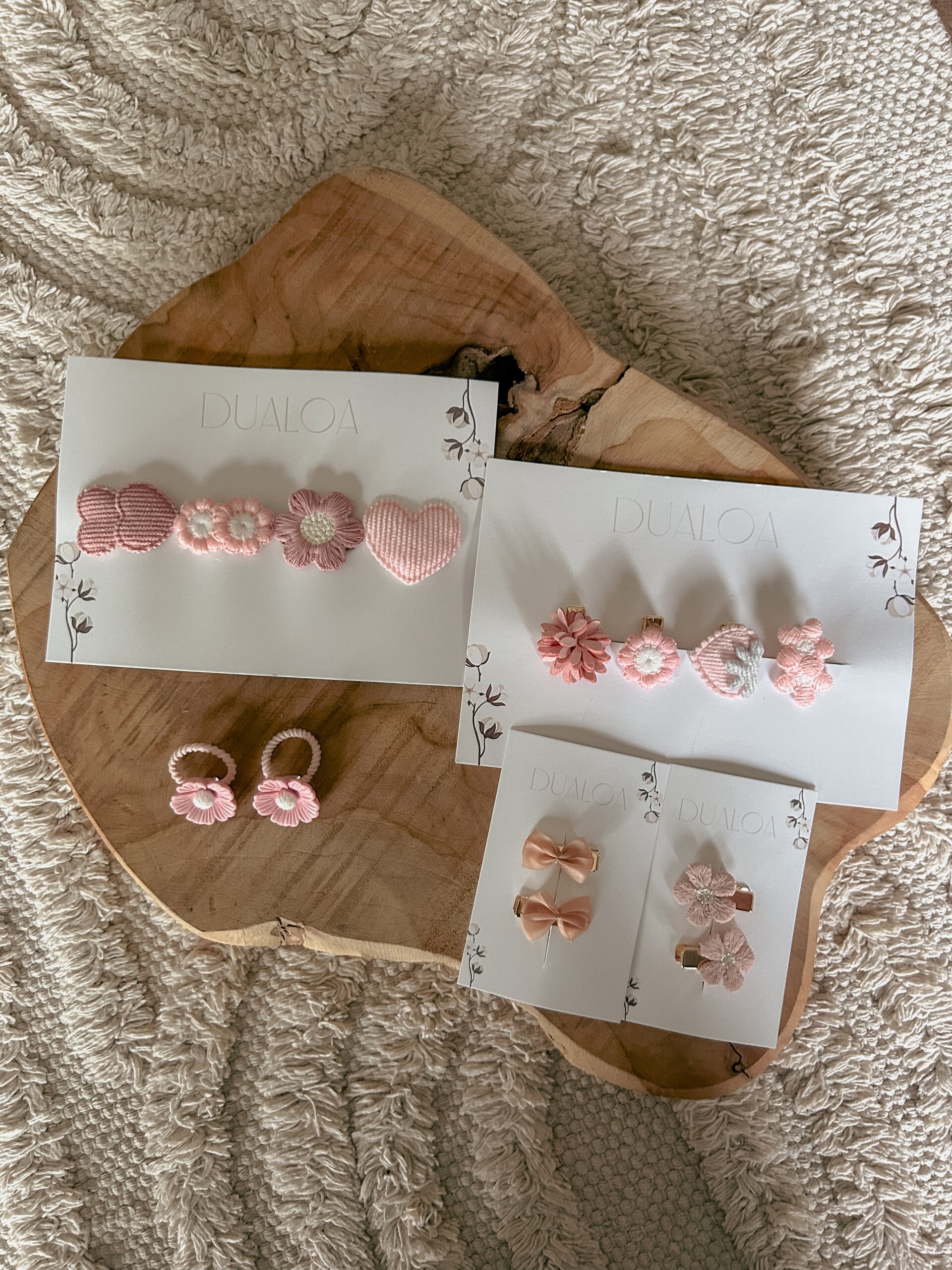 Cadeauset 1e verjaardag – Haaraccessoires Roze