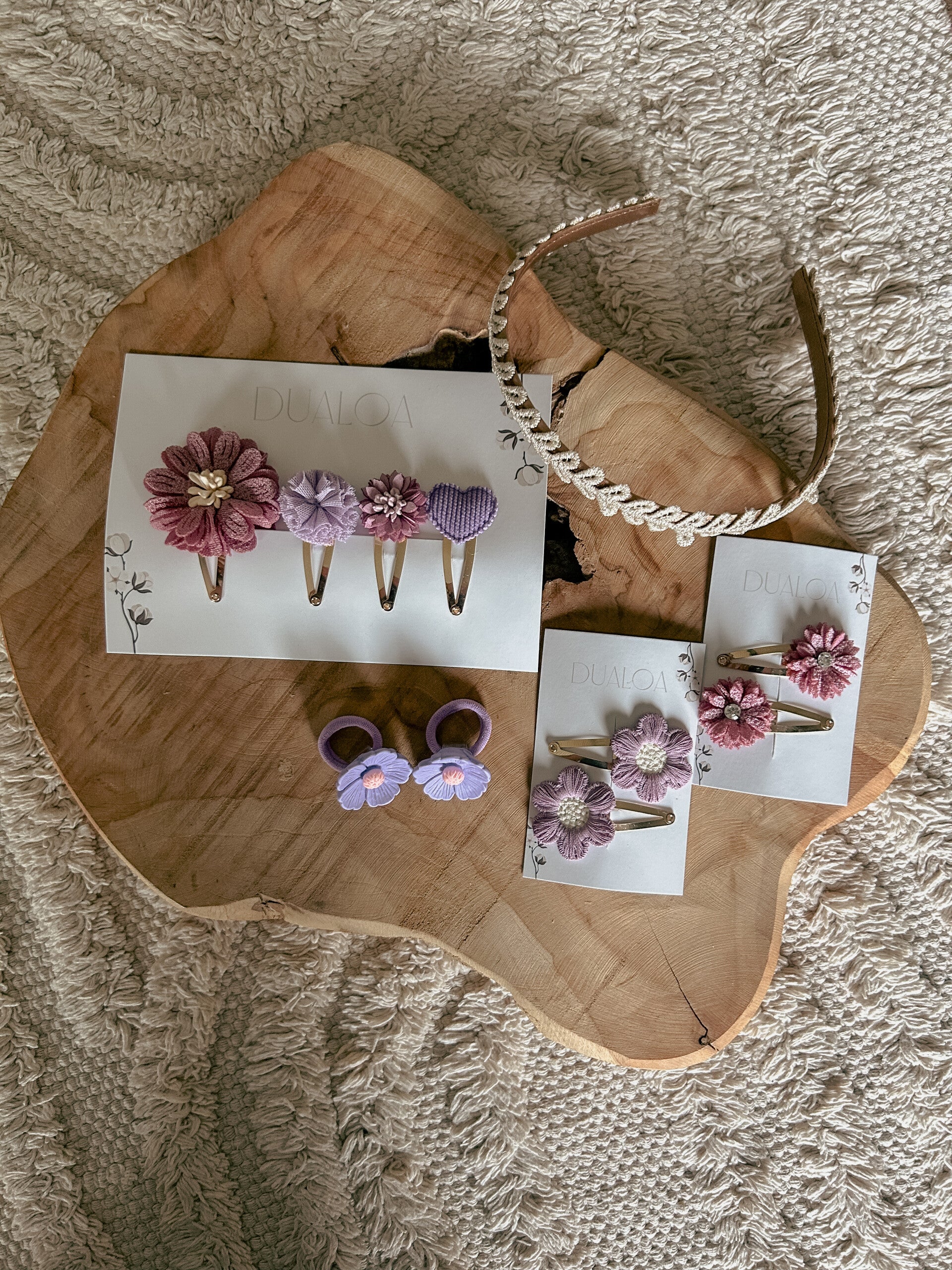 Cadeauset 2 jaar en ouder – Haaraccessoires Paars