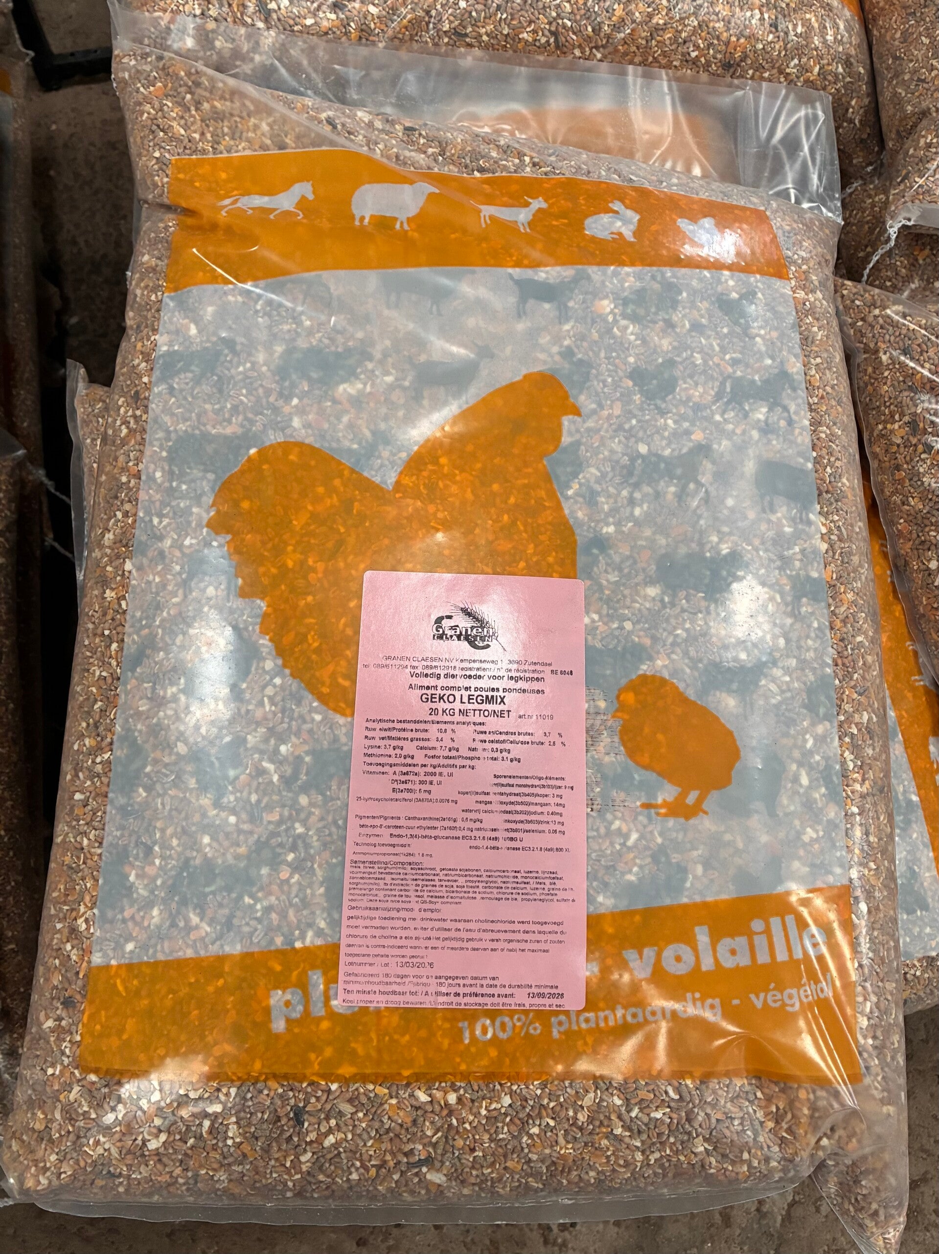 Kippen eten / 100 kilo